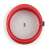 Ibili removable cake mold, silicone and glass, red, 20x7 cm, top view