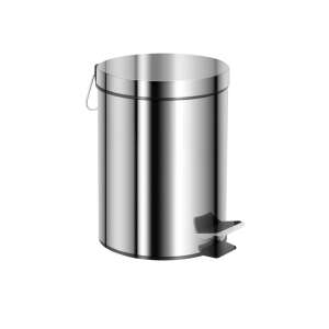 Excellent Houseware Mülleimer, Edelstahl, 20,5 x 28 cm, 5 l, Silber