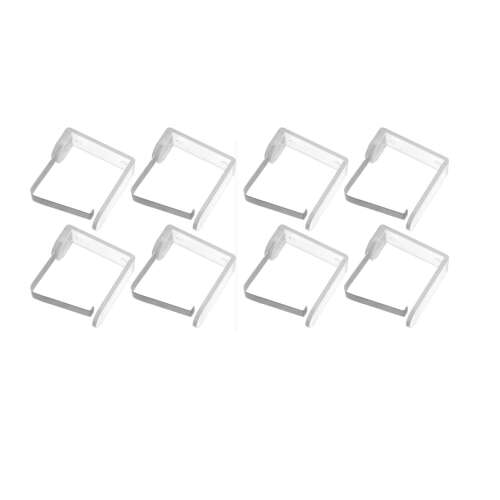 Set of 8 clear plastic tablecloth weights, perfect for keeping your tablecloth in place