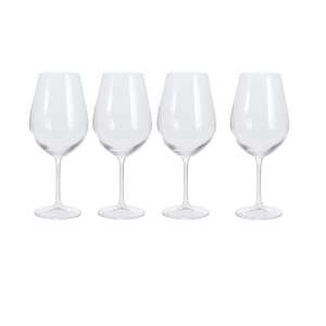 Set de 4 pahare de vin din cristal Excellent Houseware, 8x24 cm, 690 ml, transparent - Pahare