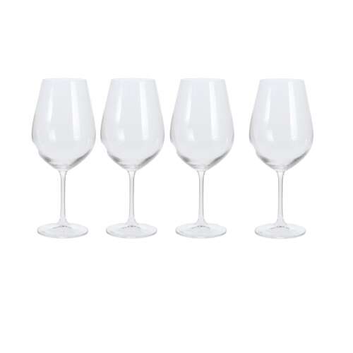 Set von 4 Excellent Houseware Kristall Weingläsern, 8x24 cm, 690 ml, klar