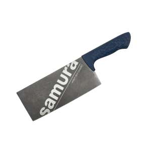 Samura Arny Asiatisches Satar AUS-8 Stahl Kochmesser, 20,9 cm, silber/blau - Küchenmesser