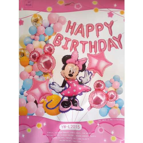 Minnie Maus Happy Birthday Ballonbogen-Set, 52 Stück, KidMania