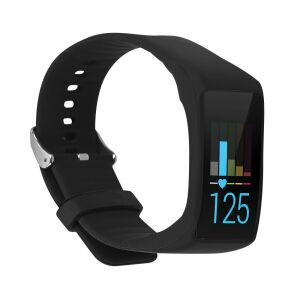 Czarny silikonowy pasek zamienny do fitness trackera Polar A370 / A360 firmy kwmobile - Pasek do inteligentnego zegarka