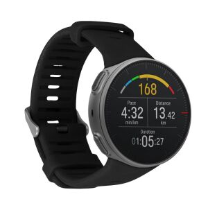Smartwatch Polar Vantage V z czarnym silikonowym paskiem - Kwmobile Pasek do inteligentnego zegarka