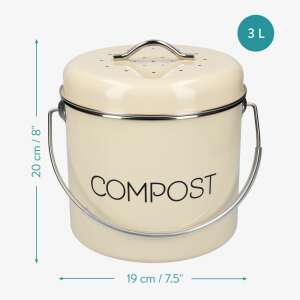 Kosz na śmieci z filtrem węglowym, 3 litry, 19 x 20 cm, 49642.1.16