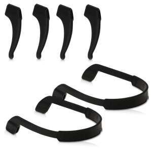 Kwmobile black silicone glasses straps and ear hooks set for glasses - Kwmobile