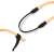 Kwmobile black silicone ear hooks and straps for glasses, close-up