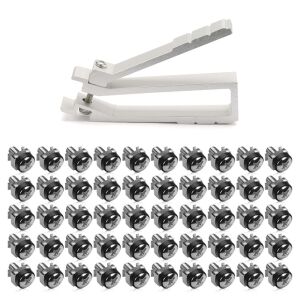Kwmobile M6 Screw, Nut and Washer Kit with Removal Tool, Silver, Metal, 50 pcs, 51862.35.50 116334795 - Rack Cabinet Accessory