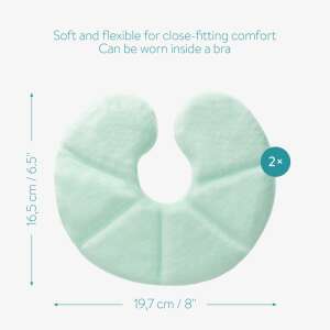 Navaris hot or cold breast gel pads, 2 pack, green, 19.7 cm x 16.5 cm - Cold-warm therapy