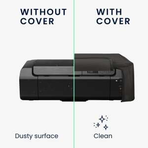 Принтер Canon Pixma PRO-200 с и без калъф за принтер Kwmobile, защита от прах - Технически статии и електроника