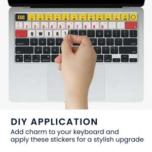 Kwmobile keyboard stickers for Apple MacBook Air M1 13" (2020) in multicolor, plastic, QWERTY layout - Keyboard