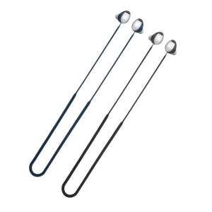 kwmobile 2-pack wired neckband for Samsung Galaxy Buds2 Pro, black and blue silicone - Headphone and Bluetooth Speaker