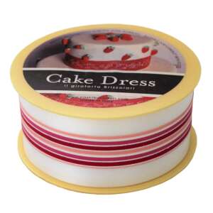 Panglică decorativă pentru tort Cake Dress, Mini dungi roz, 4,5cm x 20m, Decorare torturi - Decoratii si echipamente pentru petreceri