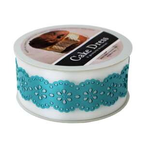 Bandă decorativă Cake Dress pentru torturi și prăjituri, 4.5cm x 15m, model dantelat, Splendor turcoise 105263607 - Decoratii si echipamente pentru petreceri