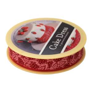 Cake Dress Strawberry Design Decorative Tape, 20m roll, for decorating cakes and desserts - Birthday Candle & Cake Topper