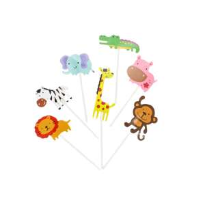 Decoratiune pentru tort cu modele drăguțe de animale, perfectă pentru decorarea torturilor și a brioșelor - Decoratii si echipamente pentru petreceri