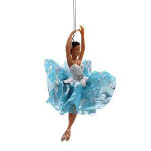 Blue ballerina Christmas tree ornament, elegant ballerina figurine for Christmas tree decoration - Nonbrand Christmas tree ornament