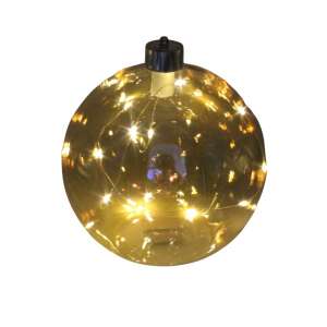 Gold glass ball with LED lights, Edelman decoration - Nonbrand Christmas Decoration