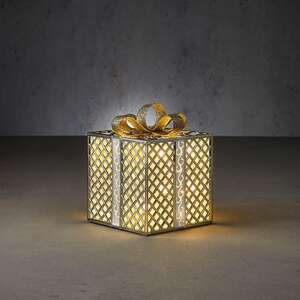Gold gift box with LED lights, Christmas decoration - Nonbrand Christmas Decoration