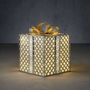 Cutie cadou aurie cu lumini LED, decoratiune de Crăciun - Nonbrand Decorațiuni de Crăciun