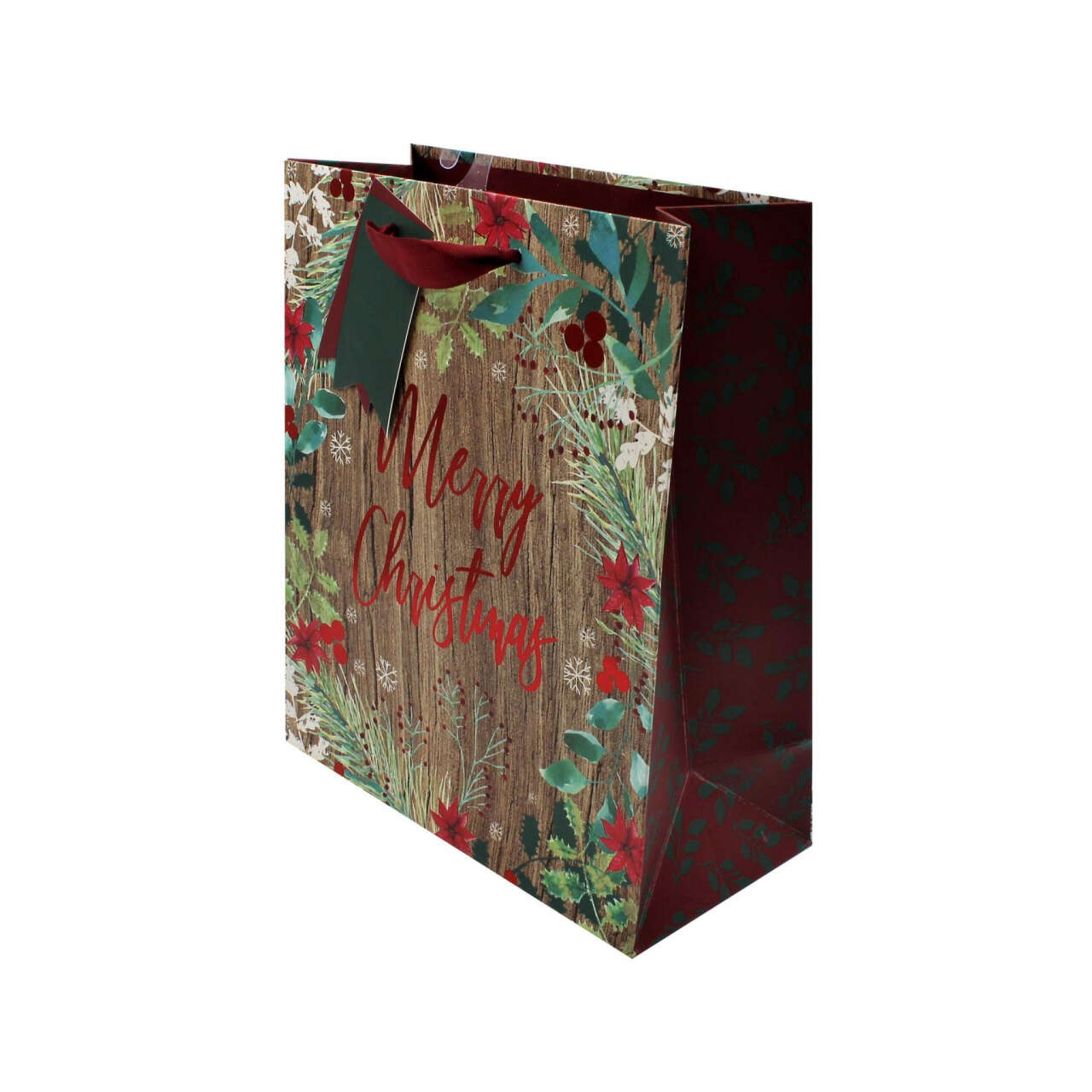 Pungă cadou Crăciun SDE L MERRY XMAS RUSTIC