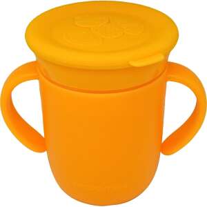 OrangieFly Frootimals 350ml Silikon-Babybecher mit Deckel und Griffen - Trinkbecher, Becher