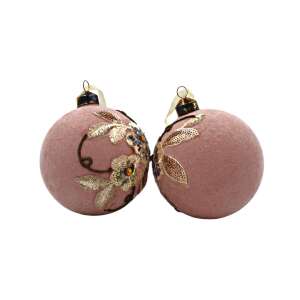 Decoris Set 2 Elegant Rose Balls 105264693 - Nonbrand Christmas tree ornament