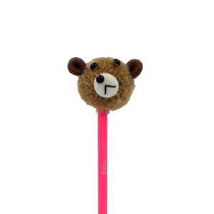 Baby Bear pencil with a cute bear head on top, pink pencil, 22 cm - Pen & Pencil