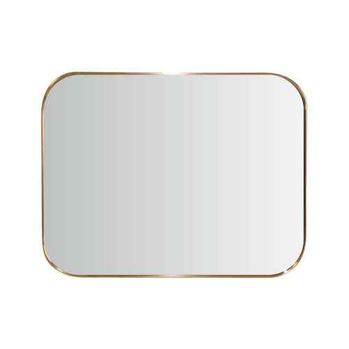 Gold Rectangular Metal Frame Mirror 45x35 cm