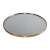 Gold round metal frame mirror 50x50x1.5 cm