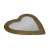 Koopman heart-shaped mirror with seagrass frame, 62 cm