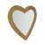 Koopman heart-shaped mirror with seagrass frame, 62 cm