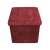 Front view of red storage ottoman with lid, 38x38x38 cm
