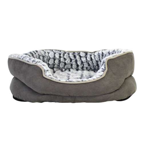 Grey dog bed, comfortable and cozy for small and medium dogs
