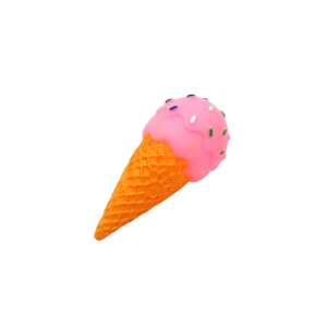 Pink ice cream cone dog toy with squeaker - Dog Toy