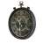 Koopman Design 60cm Pocket Watch Wall Clock, black with roman numerals and gears, angled view