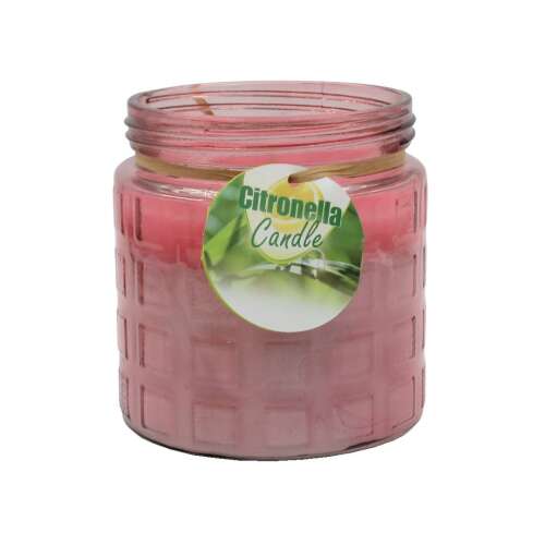 Pink Citronella Candle, insect repellent, scented candle, outdoor candle