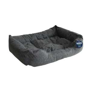 Graues Hundebett, 61x45x12 cm, bequem und langlebig - Schlafplatz für Hunde
