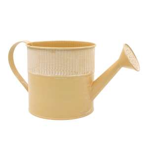 Cream metal watering can, 13x25cm, for indoor and outdoor plants - Landscaping