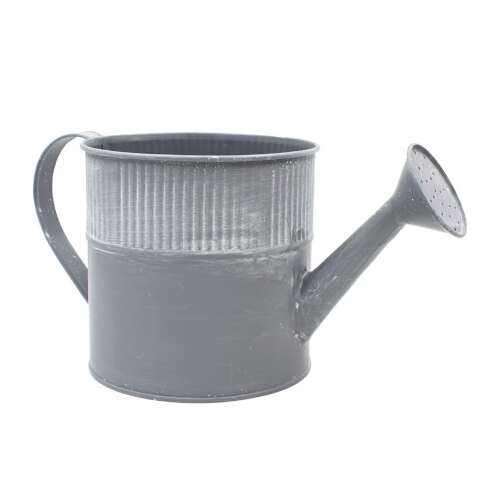 Graue Metallgießkanne mit Griff, 13x25cm