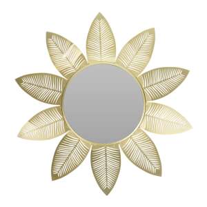Oglinzi decorative cu frunze aurii, 55 cm, vedere completă a oglinzii - Nonbrand Oglinzi