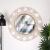 Round Woven Frame Mirror White 55cm 105967917