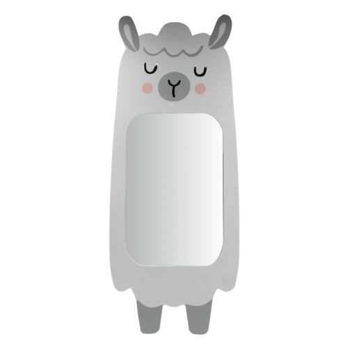 Spiegel in Alpaka-Form, 58x26cm, niedliches Tierdesign, Kinderzimmer Dekoration