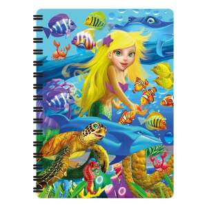 LiveLife 3D spiral notebook with mermaid and sea creatures design - Office paper product