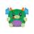 Dream Beams Draco the Dragon plush toy, green dragon with blue and gold wings, sitting position, front view