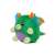 Dream Beams Draco the Dragon plush toy, green dragon with blue and gold wings, sitting position, side view