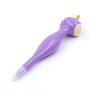 Purple unicorn pen with gold horn, cute animal pen for kids - Pen