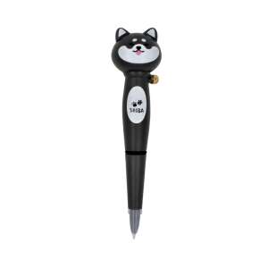 Black Shiba Inu pen with a bell, cute dog pen, funny pen, Shiba Inu pen, dog pen, writing pen, black pen - Pen