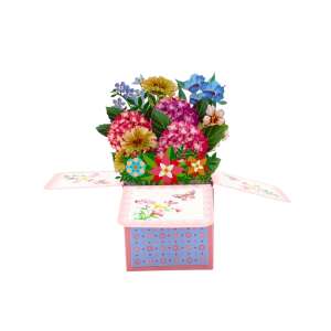 Magic Pop-Ups 3D pop up card with wild flowers in a box, greeting card - Greeting Card, Invitation